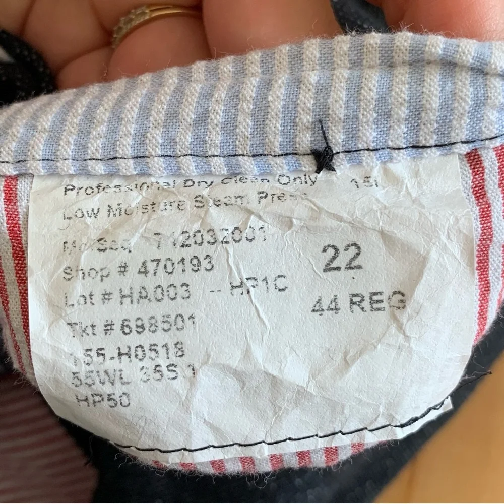 Haspel Blazer Jacket Gray Speckled Sports Coat Partially Lined Wool? Size 44 R